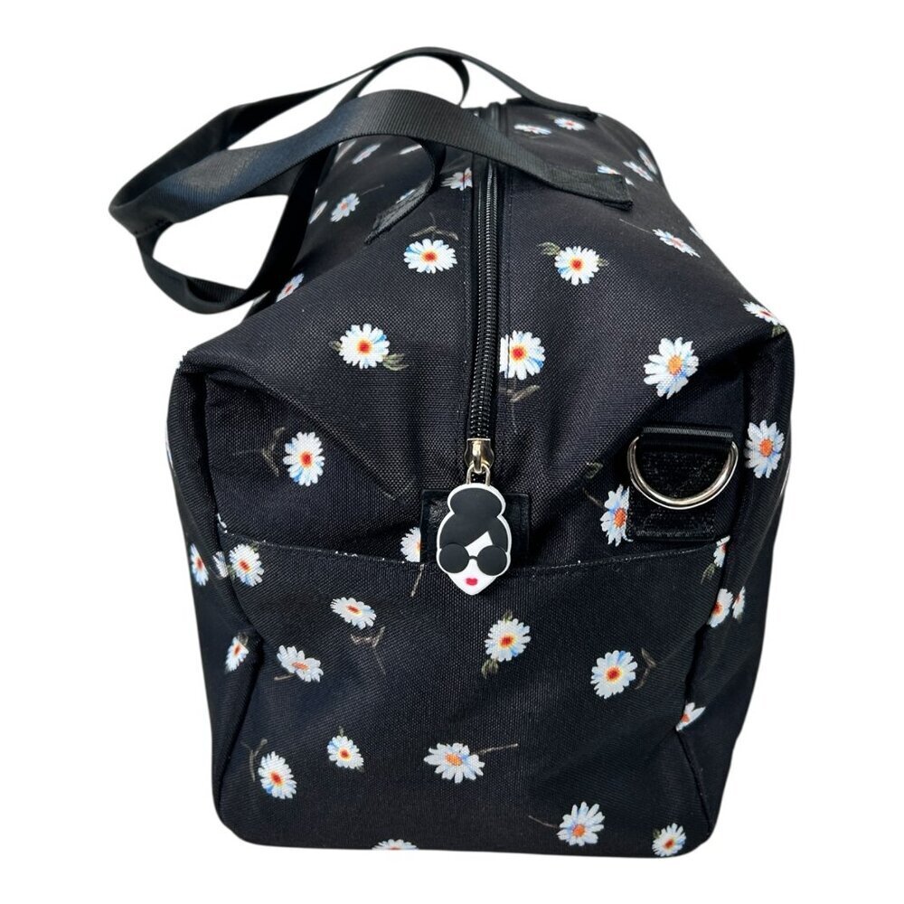 Alice + Olivia Daisy Print Duffel Everyday Bag / Tote Shopping Travel Vacation - Picture 3 of 13